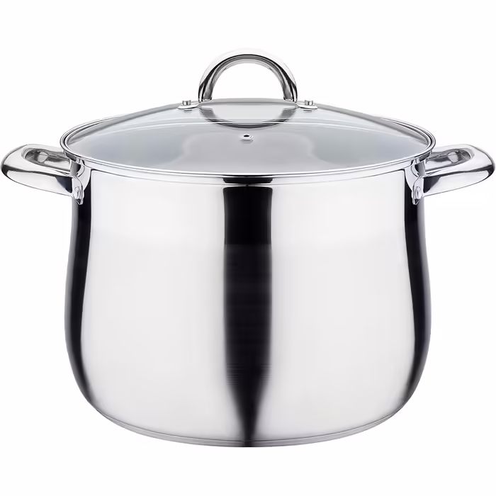 Кастрюля GSW из нержавеющей стали со стеклянной крышкой 28 см 13 л