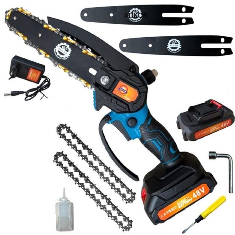 Пила ланцюгова міні акумуляторна Meister MS-030 6" з автоматичним мастилом ланцюга в кейсі (377955)