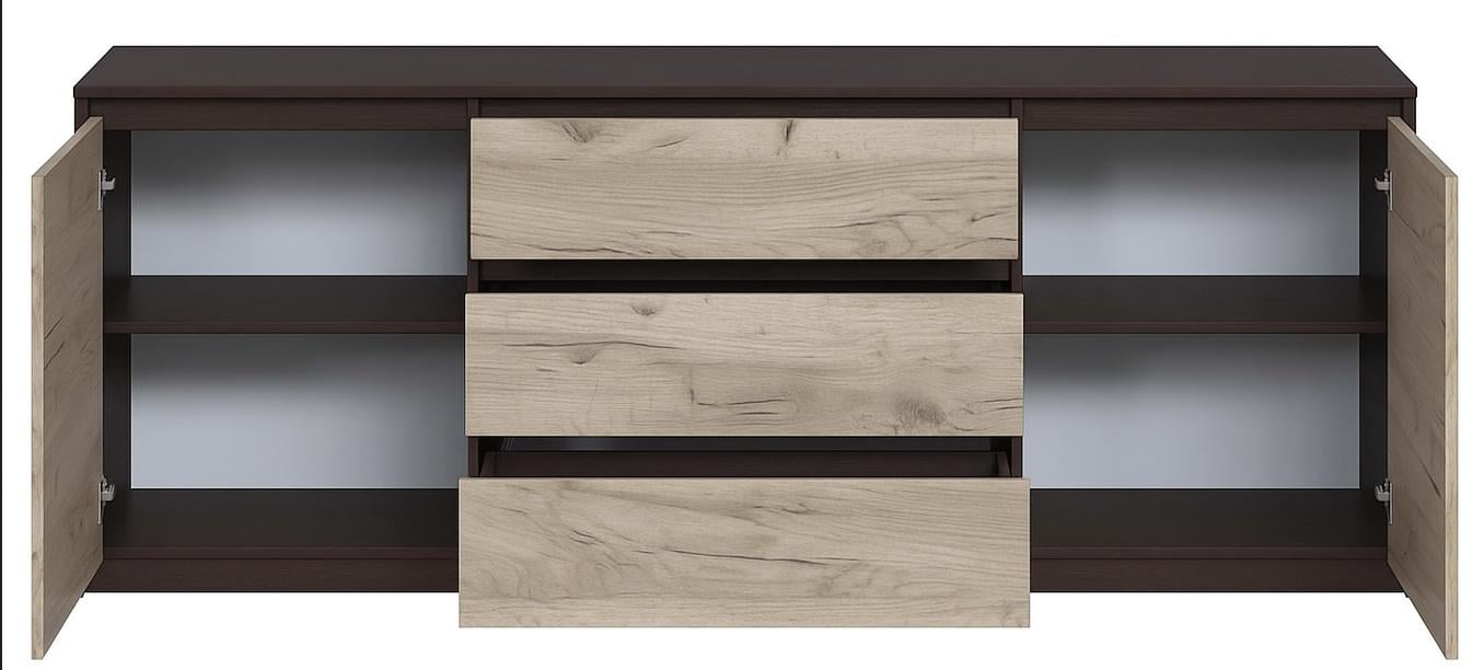 Комод Майстер Форм Брайт 1800х376х730 мм Венге магія/Дуб крафт сірий (33124) - фото 2