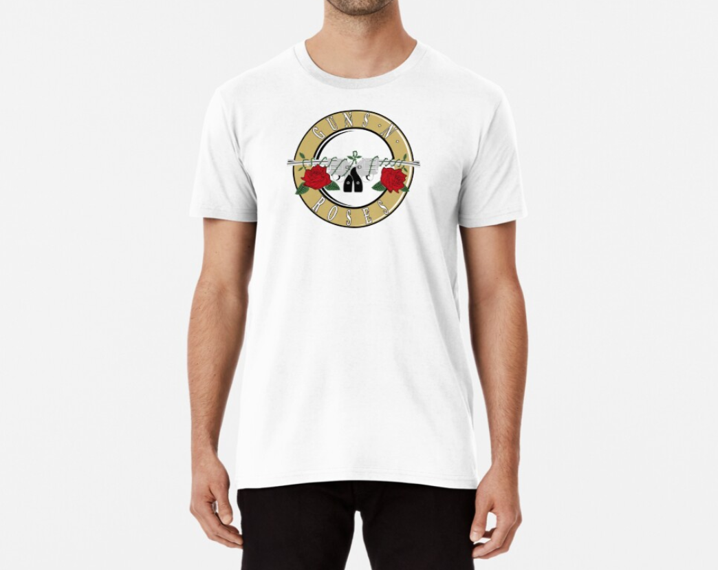 Футболка чоловіча Stedman з принтом Guns N' Roses 2 XL Білий (ПН91-10)