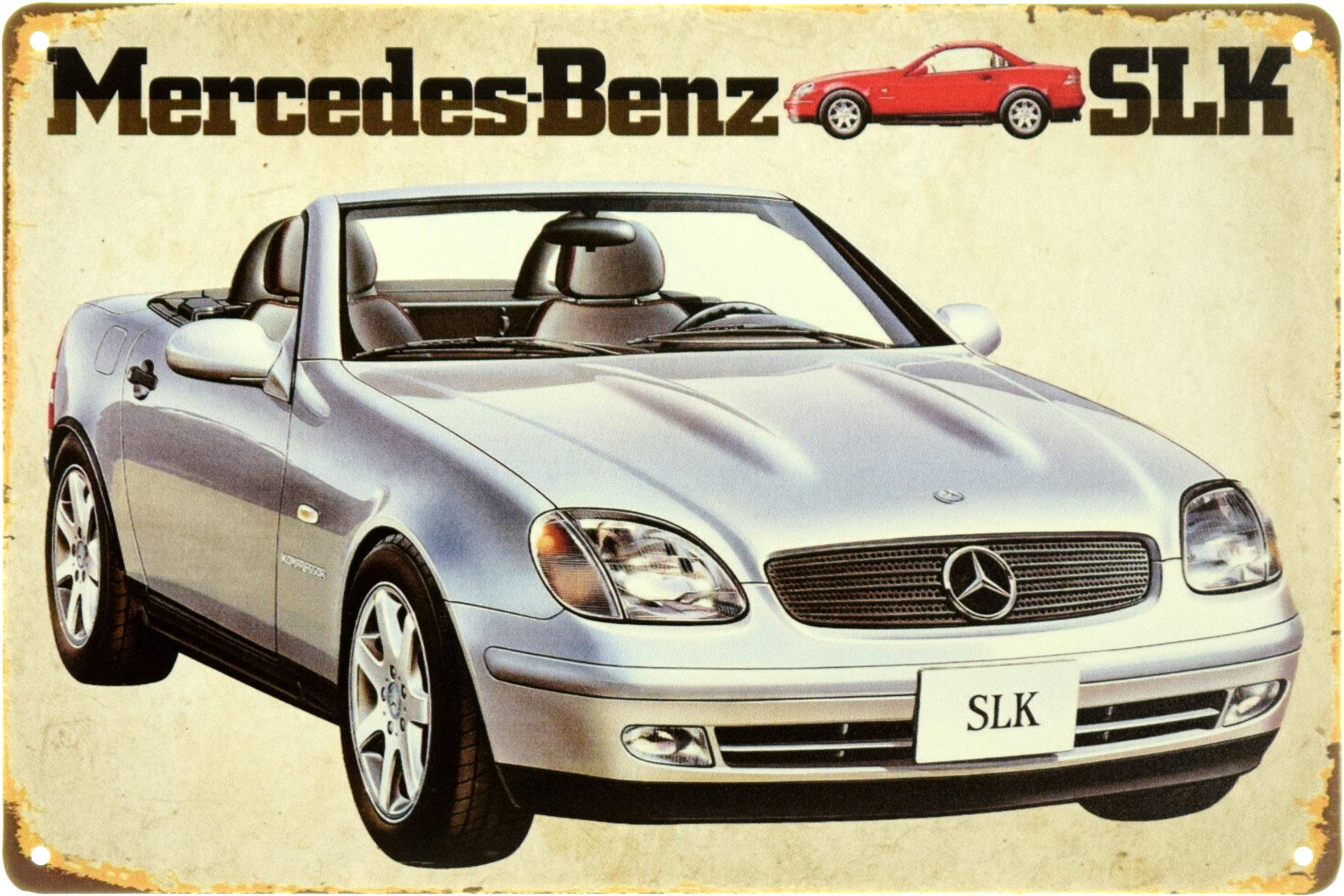 Табличка металлическая "Mercedes-Benz SLK" 20x30 см (ms-104105)