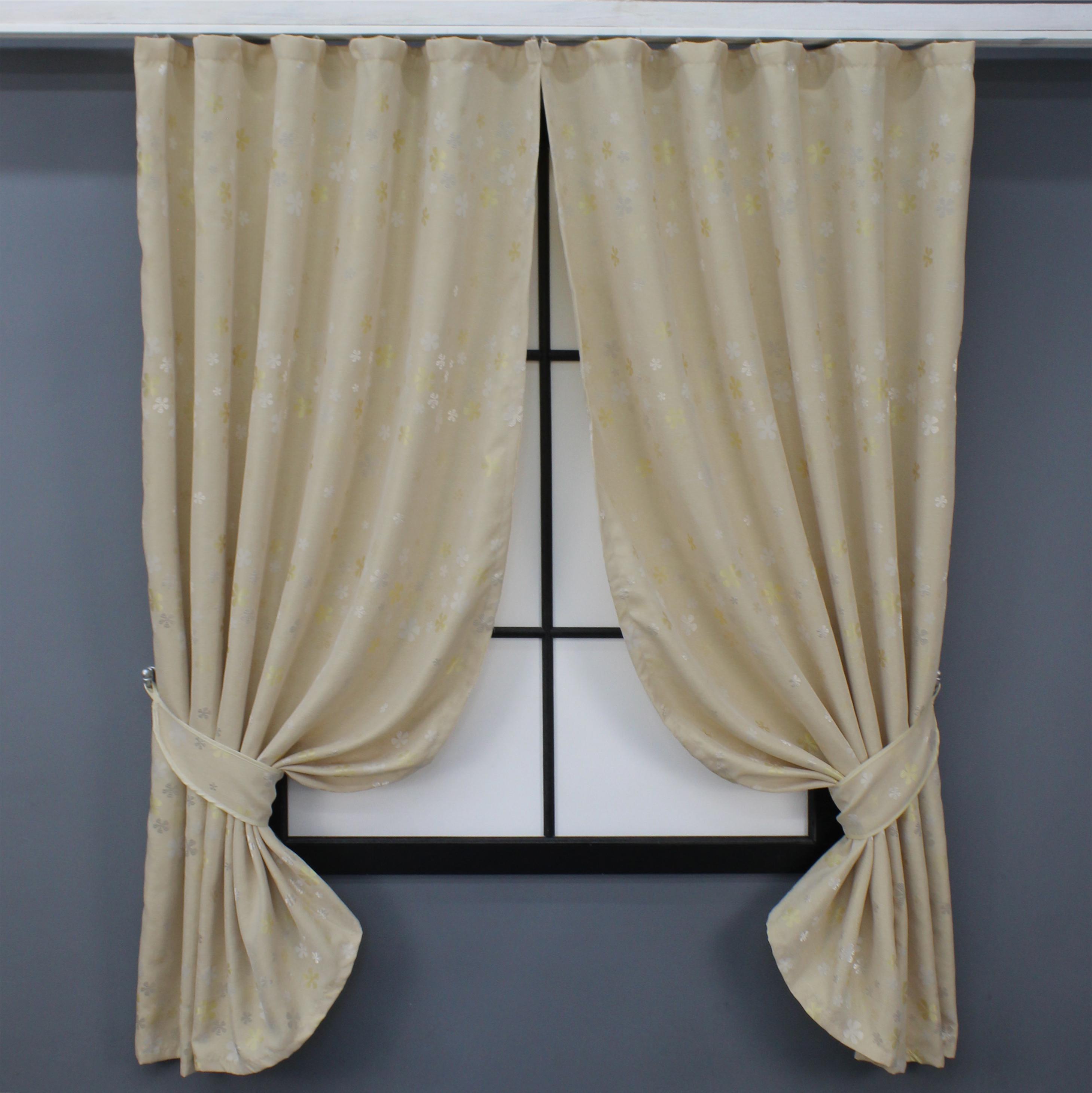 Комплект коротких штор VR-Textil Жаккард № 956ш 130х170 см 2 шт. Бежевый (35-0181)