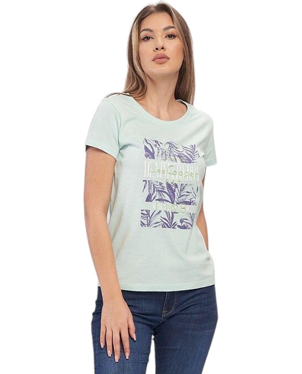 Футболка женская Lee Cooper 20196075.Z35 M Бирюзовый (4894534348501) Футболка женская Lee Cooper 20196075.Z35 M Бирюзовый (4894534348501)