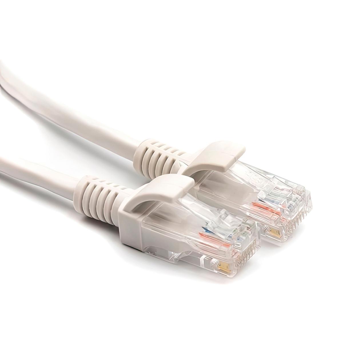 Кабель для інтернету HX RJ-45 Cat 5E 145 см мережевий для інтернету LAN Білий (1009900) - фото 4