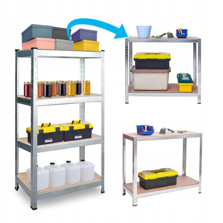 Стелаж металевий Siker G9040 4 полиці 180x90x40 см (6418) - фото 3