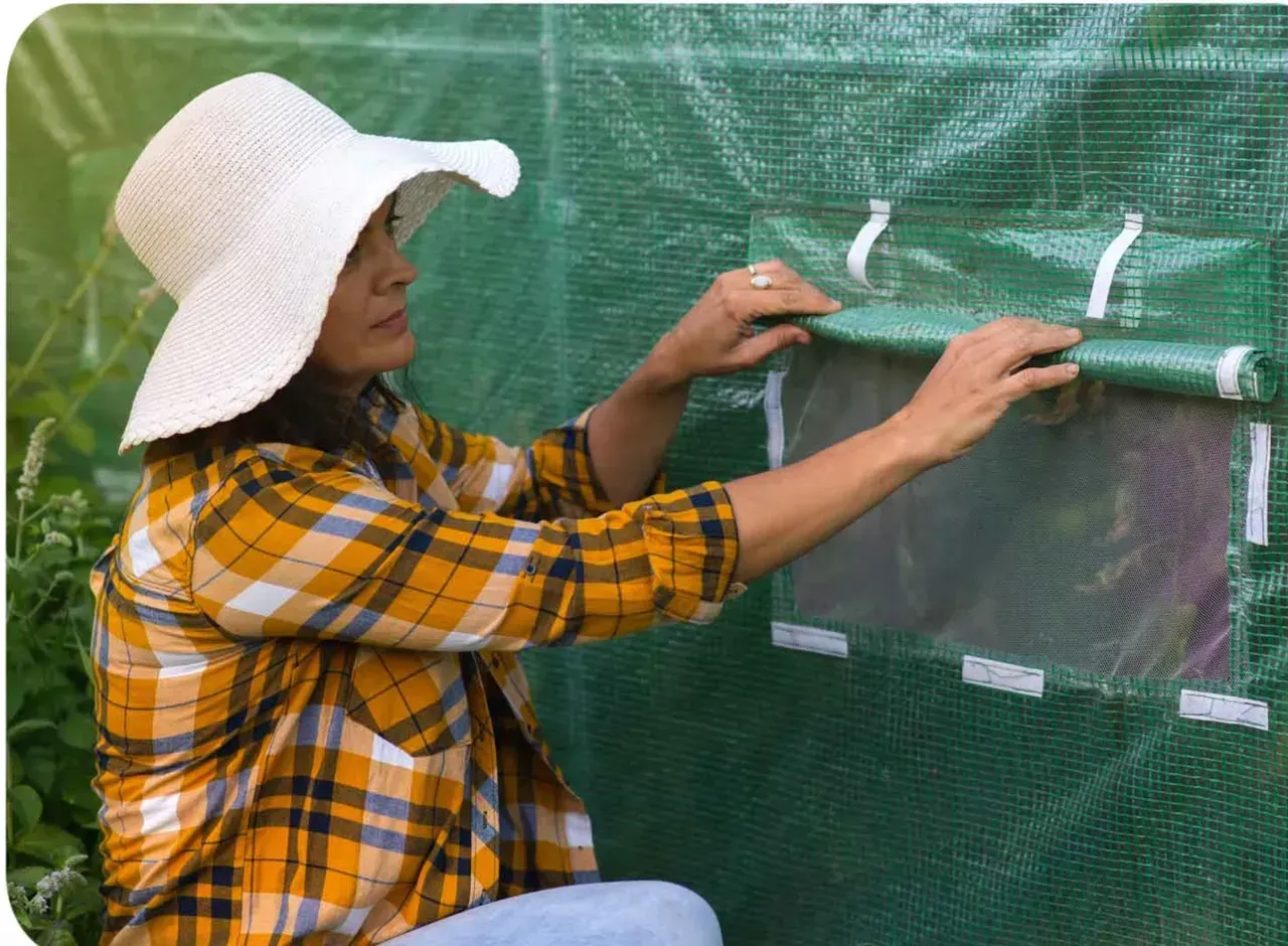 Теплиця садова Plonos з вікнами з армованою плівкою 6 м2 Зелений (PМ0021) - фото 8