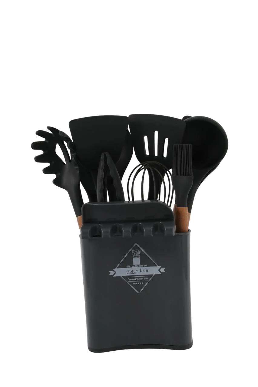 Набір кухонного приладдя ZP-053 на стійці 12 пр. Сірий (1759117631)