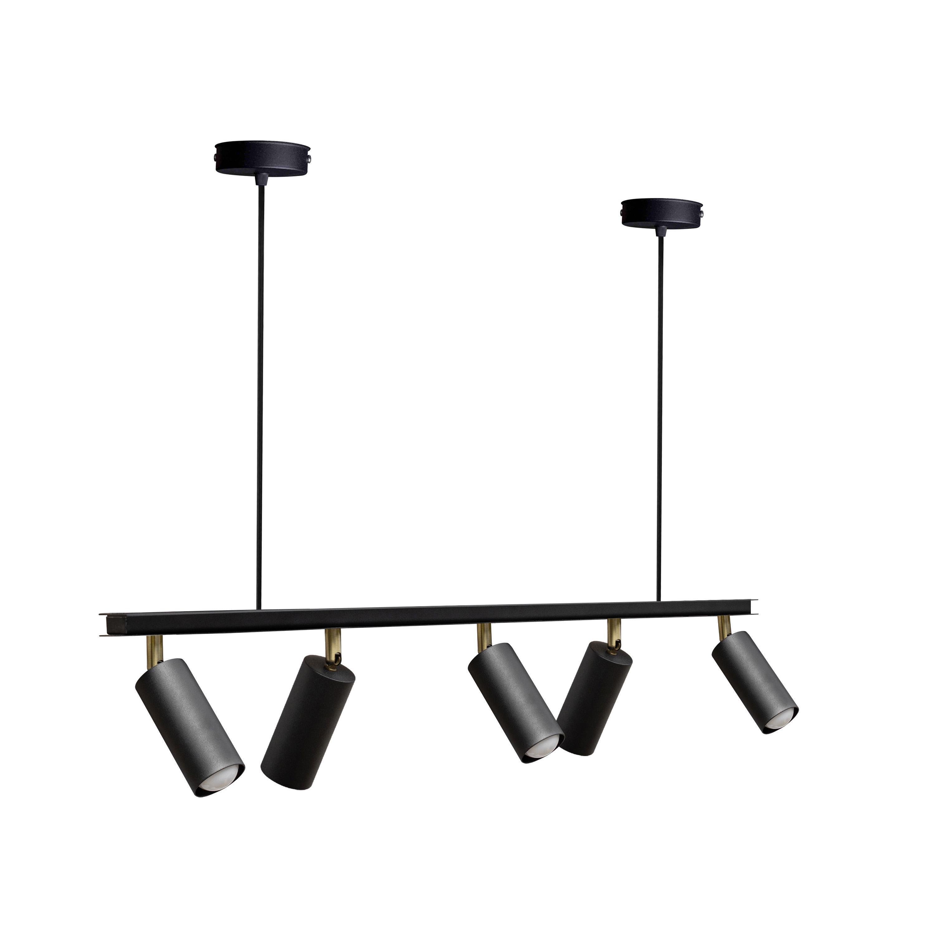 Люстра подвесная MSK ELECTRIC Tube NL 2450-5 BK в стиле лофт с поворотными плафонами (87188)