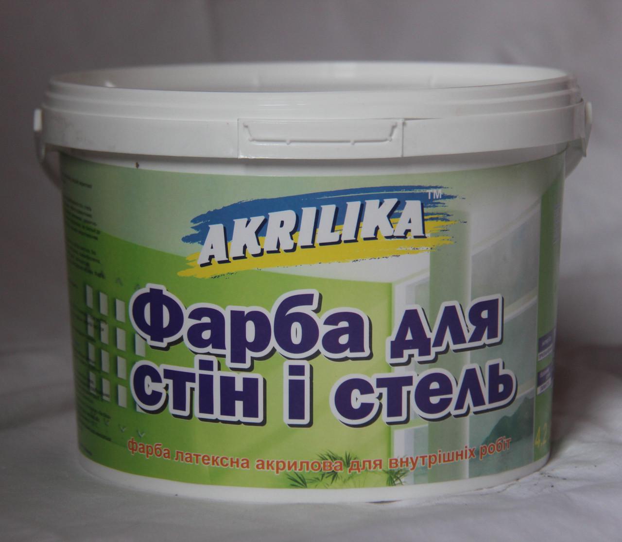 Фарба водоемульсійна Akrilika для стін та стель 14 кг. - фото 1