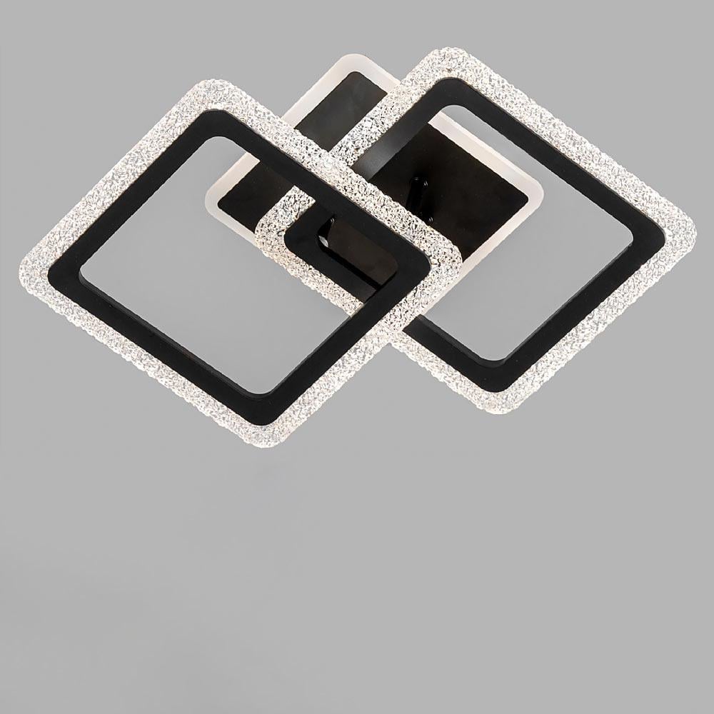 Люстра потолочная светодиодная Lighthouse SC-19135/2C BK 3000-6500K 52W/18W без пульта 460х310х120 мм Черный