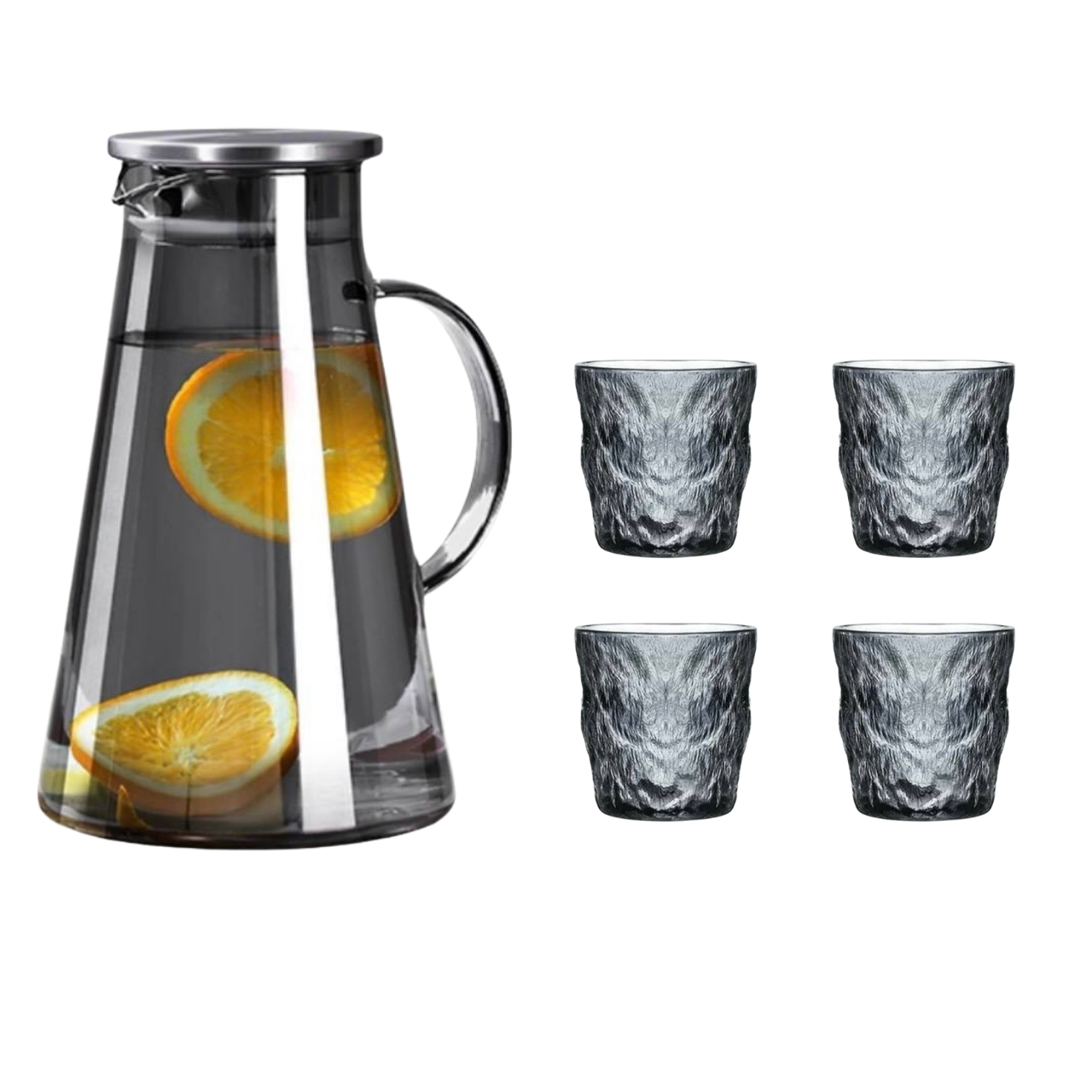 Набор Полярная свежесть графин со стаканами Черный (31571146)