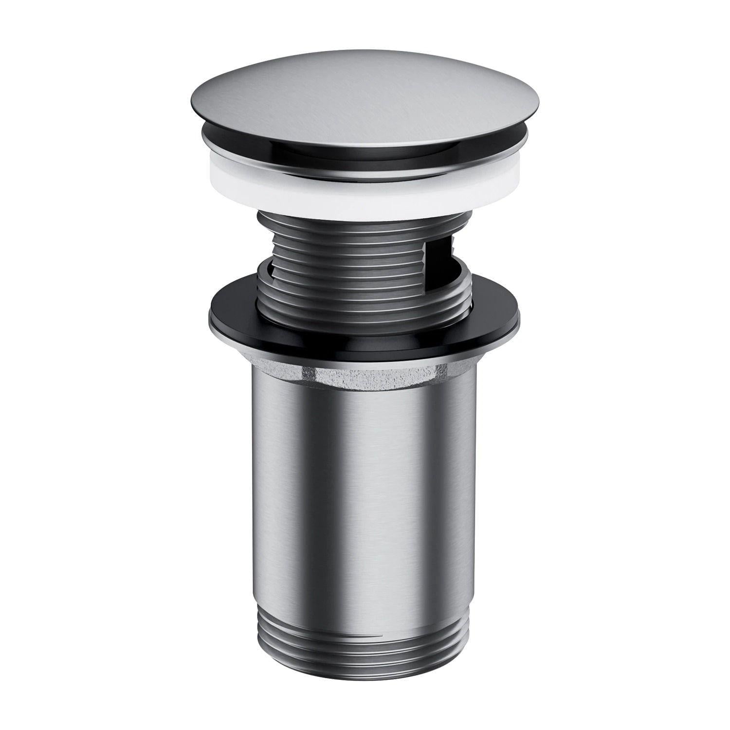 Клапан донный Omnires Click-Clack для раковины 1 1/4" Никель брошенный (KRMS-A706NI)