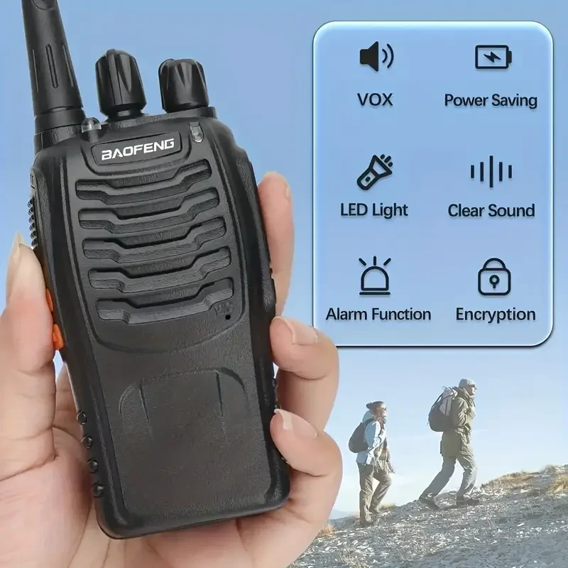Набор рационов Baofeng BF-888S UHF 400-470 MHz с зарядными станциями 16 каналов 2 шт. Черный (2746863480) - фото 5