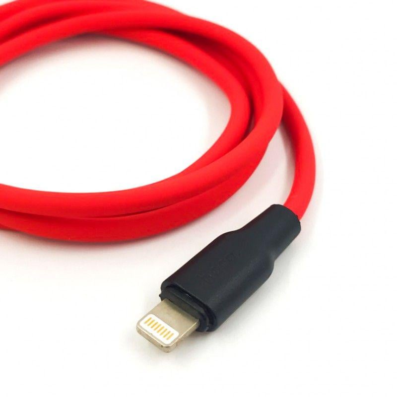Кабель силиконовый Hoco X21 сверхпрочный USB Lightning Red (17417) - фото 2 Кабель силиконовый Hoco X21 сверхпрочный USB Lightning Red (17417) - фото 2