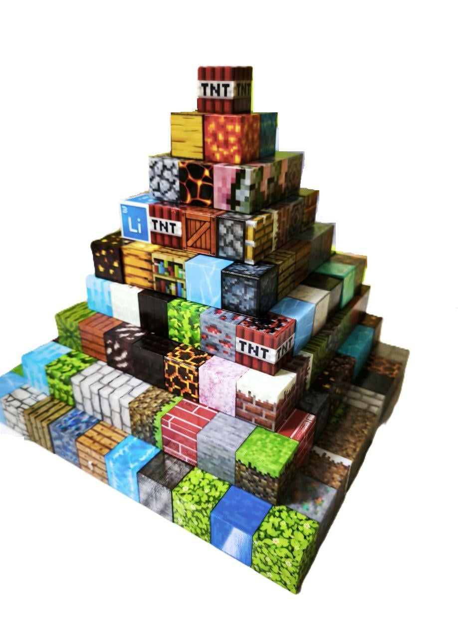Конструктор магнитный Minecraft 200 деталей 6 фигурок (050/3)