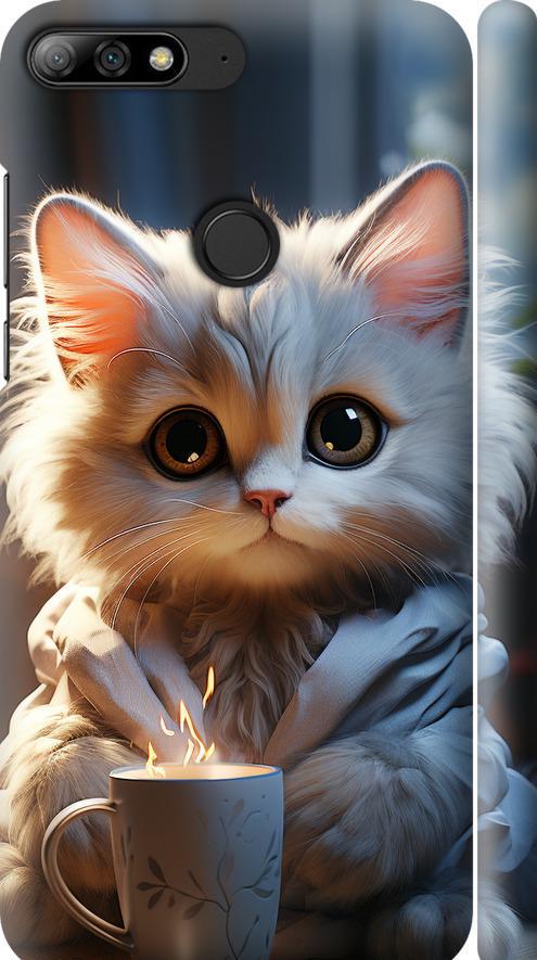 Чехол на Huawei Honor 7C Pro White cat (5646m-2070-42517)