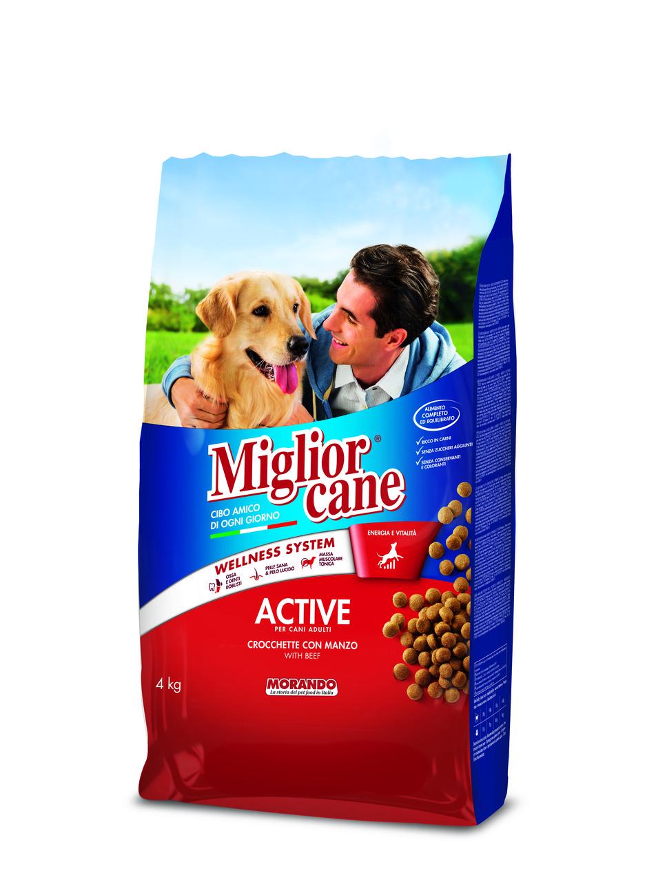 Корм Корм сухий Migliorcane Active для дорослих собак з яловичиною та злаками підтримання тонусу м'язів 4 кг