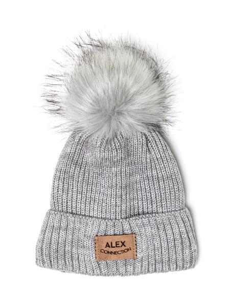 Шапка детская для мальчиков Бен D701 флис 44-48 см Светло-серый