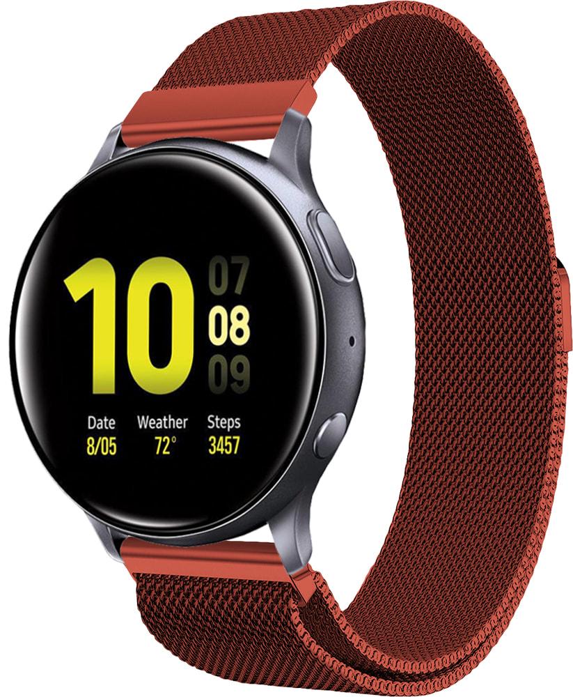 Ремешок Миланская Петля Milano для Galaxy Watch Active 2 40/44 мм Red (33350-2D)