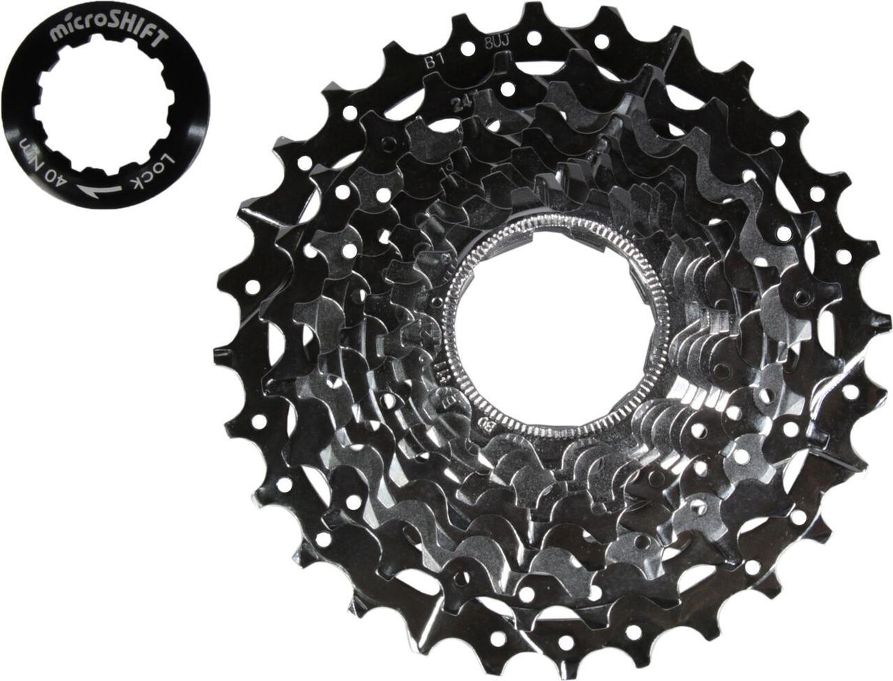 Касета велосипедна MicroShift 10 швидкостей 11-28T алюмінієвий павук (CS-G100 11-28)