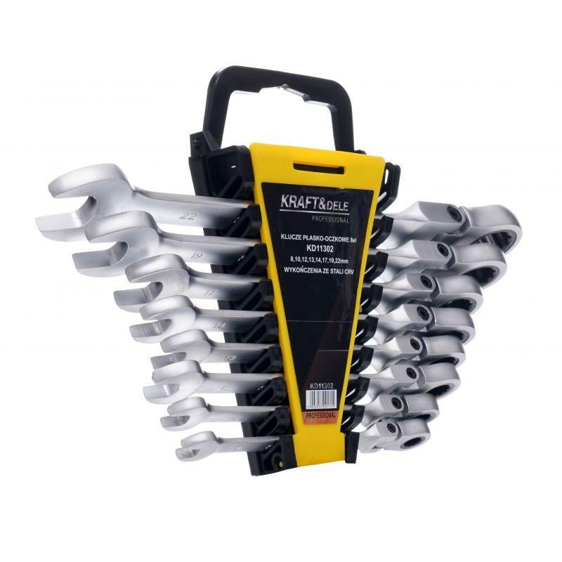 Набір ріжково-накидних ключів Kraft&Dele KD11302 8-22 мм 8 шт. - фото 3