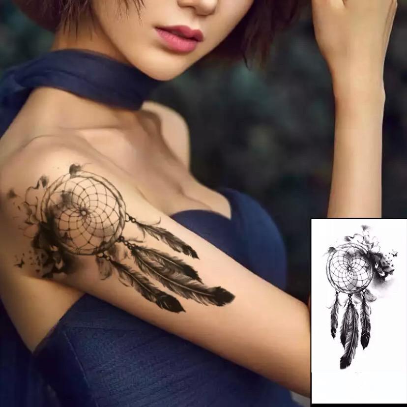 Тату тимчасове водостійке 3D велике Ловець снів FF-113 17,5х8,5 см (4419570) - фото 3