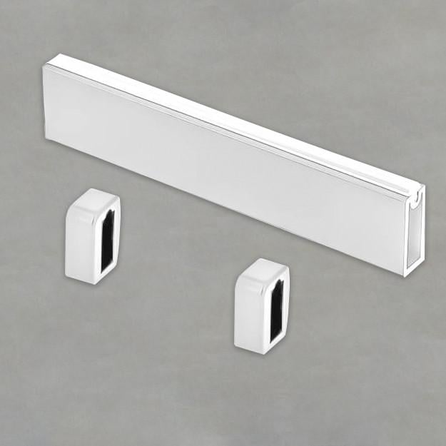 Штанга гардеробная прямоугольная GTV 12х32 с антискользящей вставкой L 3 м с 2 креплениями Белый