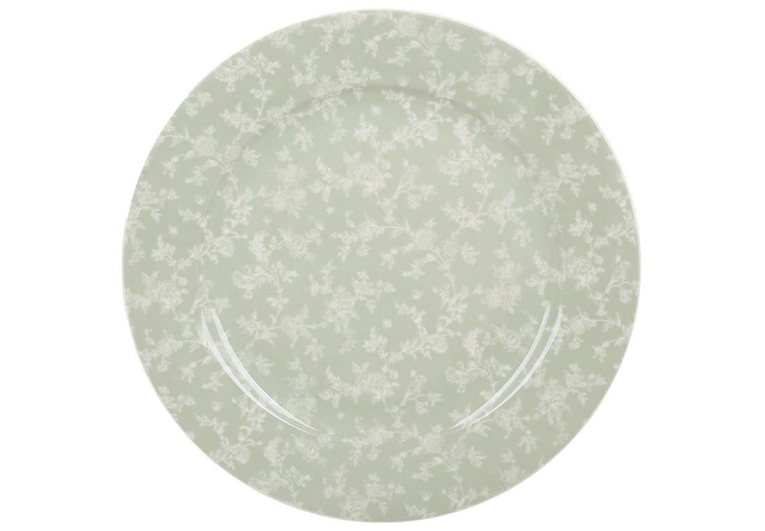 Тарелка BonaDi Floral 27 см фарфоровая Green (K205)