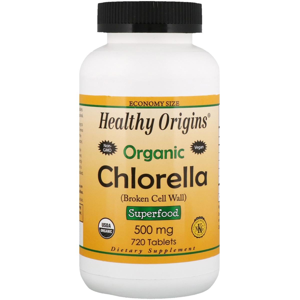 Органическая хлорелла Chlorella Healthy Origins 500 мг 720 таблеток (HO88428)