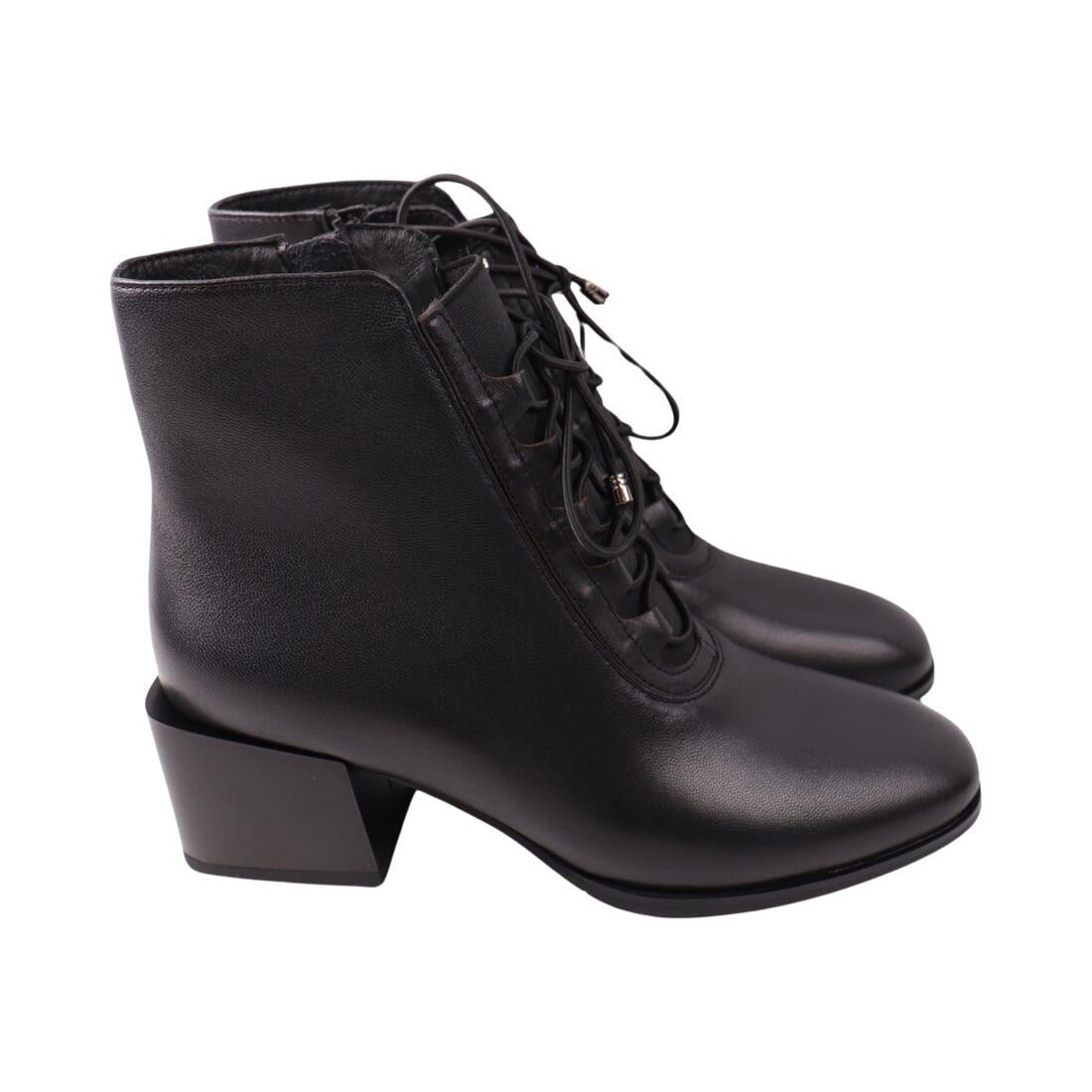 Ботильоны женские Angelo Vani натуральная кожа р. 37 Черный (266-23DH)