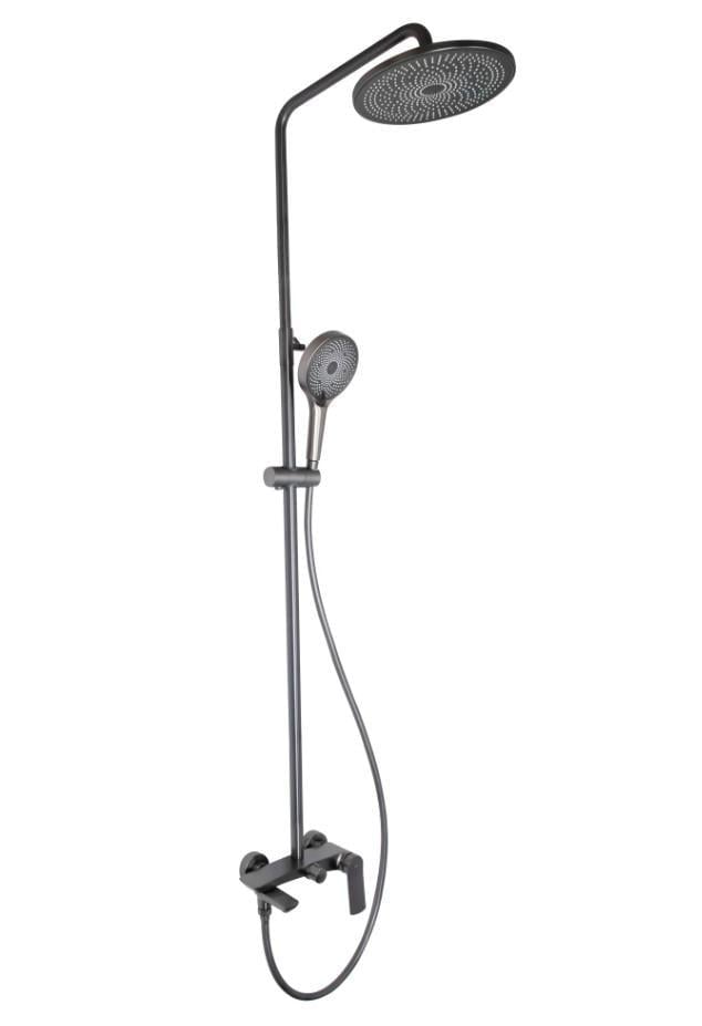 Душевая система универсальная Qtap Slavonice с изливом Gunmetal Black PVD (QTSLA111GMB45910)