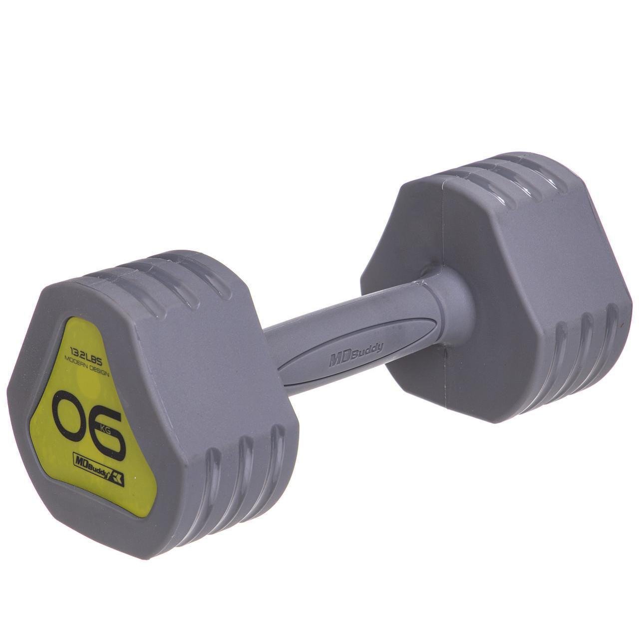 Гантель цельная Zelart TA-2678-6 с полиуретановым покрытием 6 кг (2532858621) - фото 1