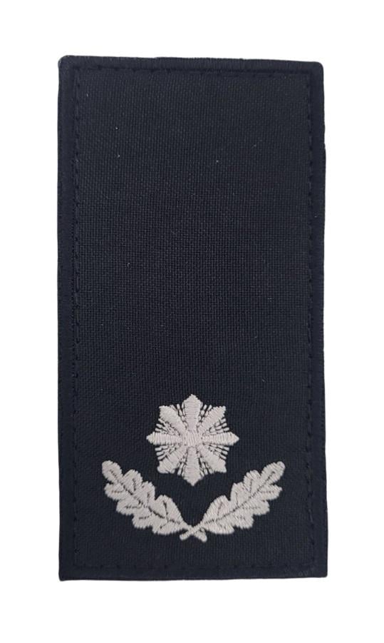 Погон на липучці Поліції Майор 5х10 см Чорний (3585648)