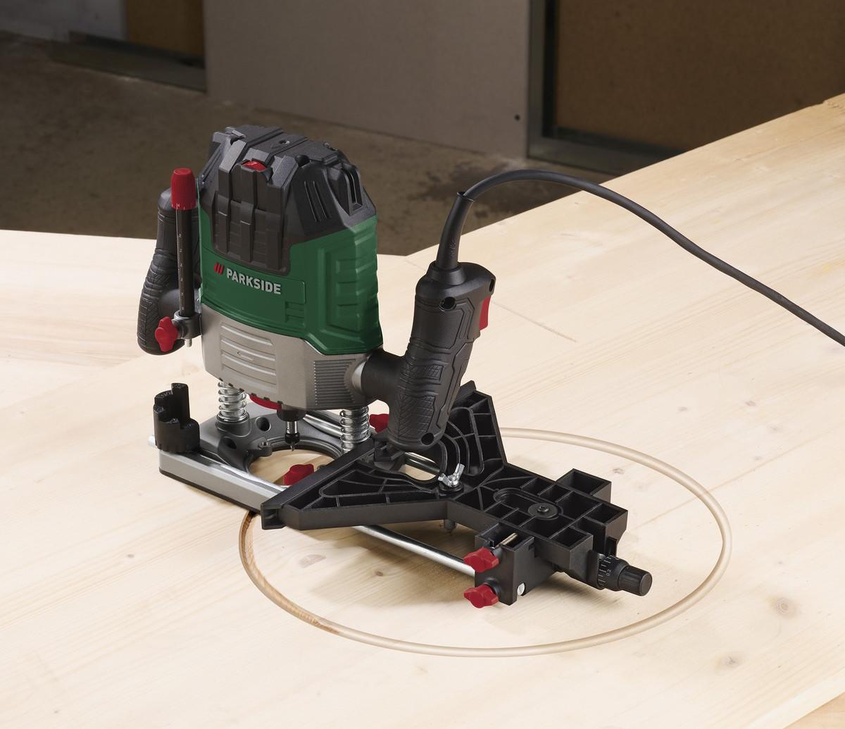 Фрезерний верстат по дереву PARKSIDE POF 1200 E4 з регулюванням швидкості та набором фрез 1200 Вт - фото 10 Фрезерний верстат по дереву PARKSIDE POF 1200 E4 з регулюванням швидкості та набором фрез 1200 Вт - фото 10