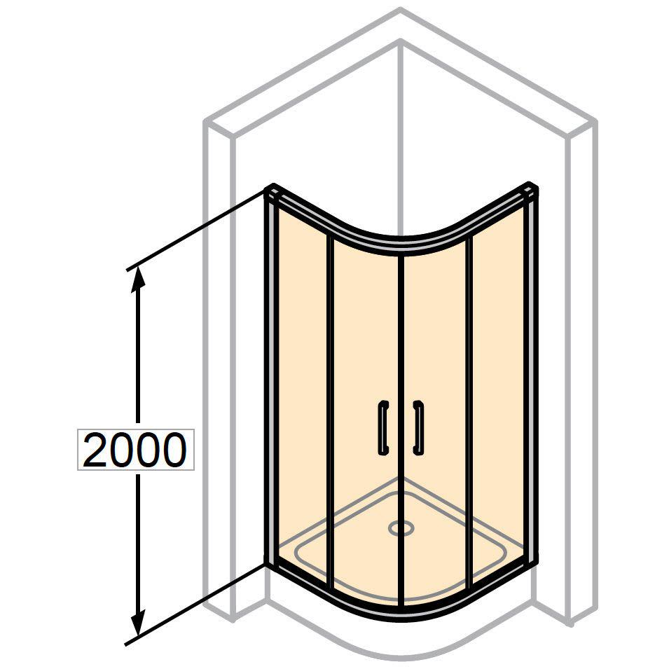 Душова кабіна HUPPE Classics 2 C25507.069.322 90x90x200 см Хром (125603) - фото 2