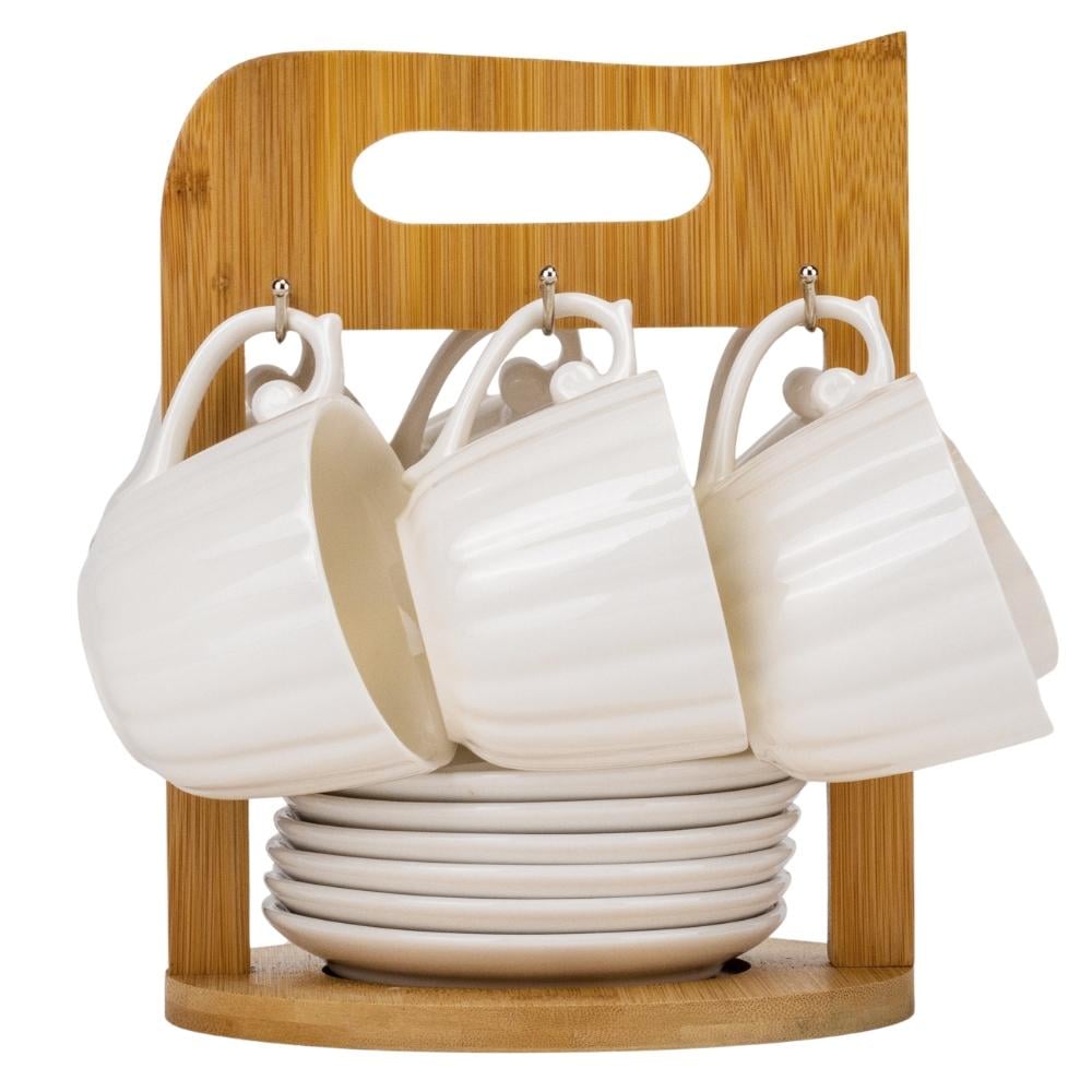 Набор кружок Elisey Баланс с бамбуковой подставкой 21,5 см 170 мл Белый (99-81-9184-008) - фото 2 Набор кружок Elisey Баланс с бамбуковой подставкой 21,5 см 170 мл Белый (99-81-9184-008) - фото 2