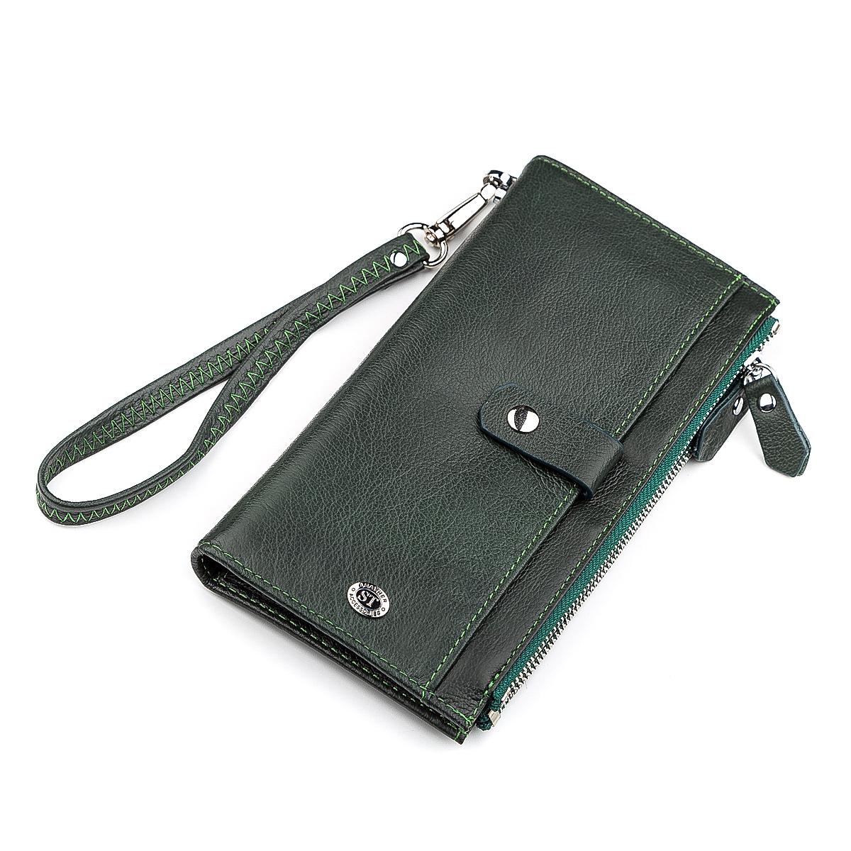 Гаманець жіночий ST Leather 18380 шкіра Зелений (23479)