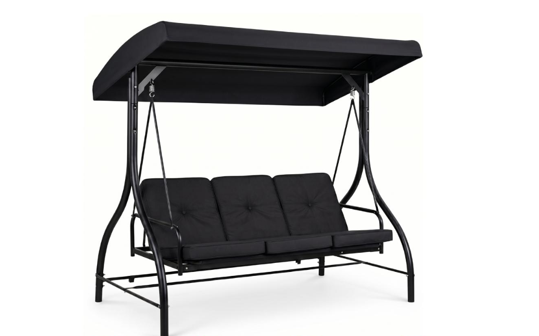 Садова гойдалка LEOBRO Luxury Pro з товстим матрацом Black (LB-1046) Садова гойдалка LEOBRO Luxury Pro з товстим матрацом Black (LB-1046)