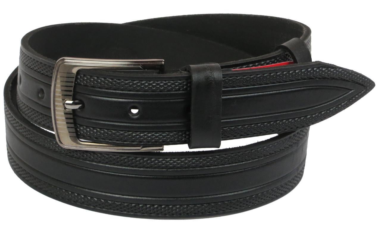 Ремень мужской Skipper 1122-38 под джинсы натуральная кожа 3,8 см Черный