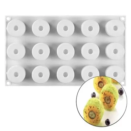 Форма силиконовая для эвроторта Круги 29х17 см 15 шт. (2356744487) - фото 5