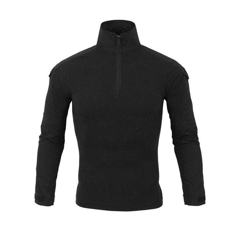 Рубашка Lesko A655 Black 3XL (40 р.) мужская милитари с длинным рукавом убакс