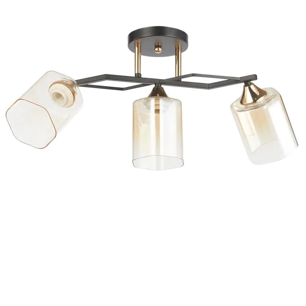 Люстра потолочная Light House SC-20086/3 BK/FG 570х155х245 мм Черный/Золотой