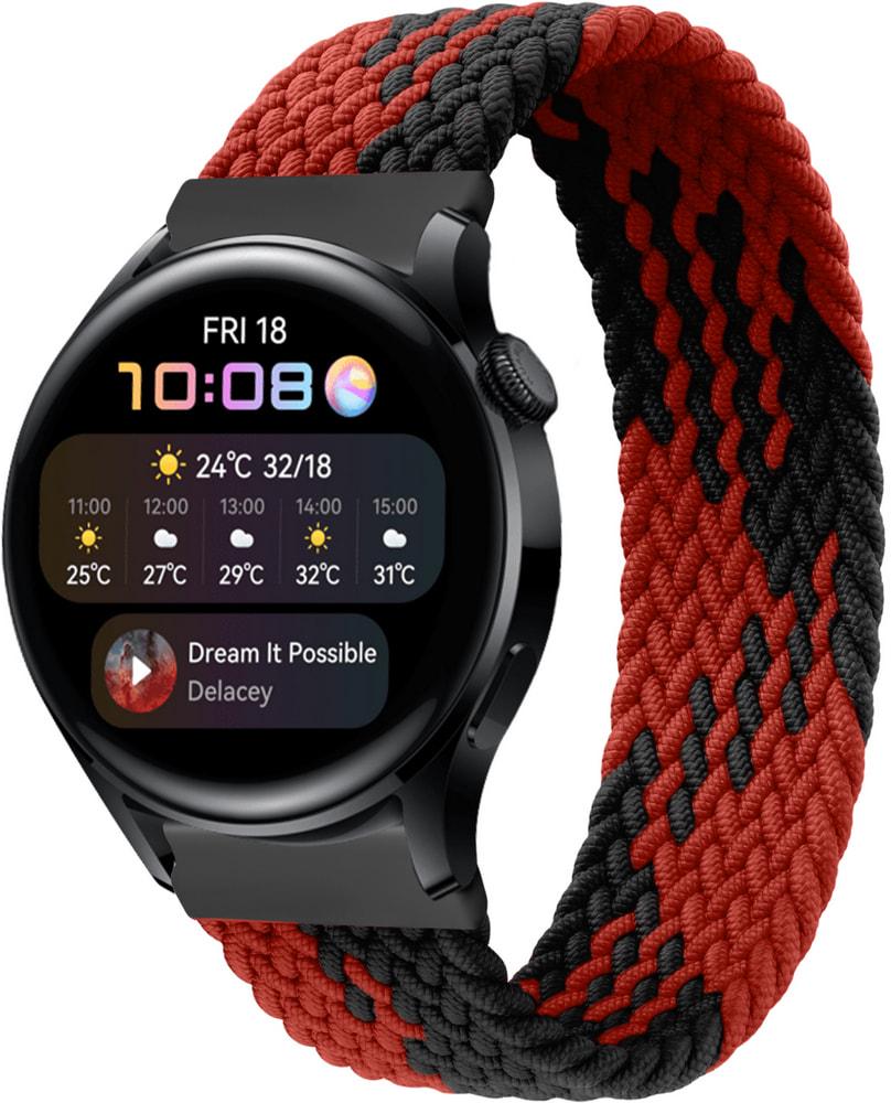 Ремінець Solo Loop Multi для Huawei Watch 3 (145 мм) Black Red (33666-44)