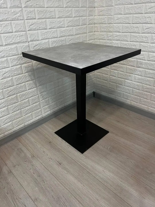 Барний стіл Loft 60х60х75 см Бетон/Чорний (28374250) - фото 2