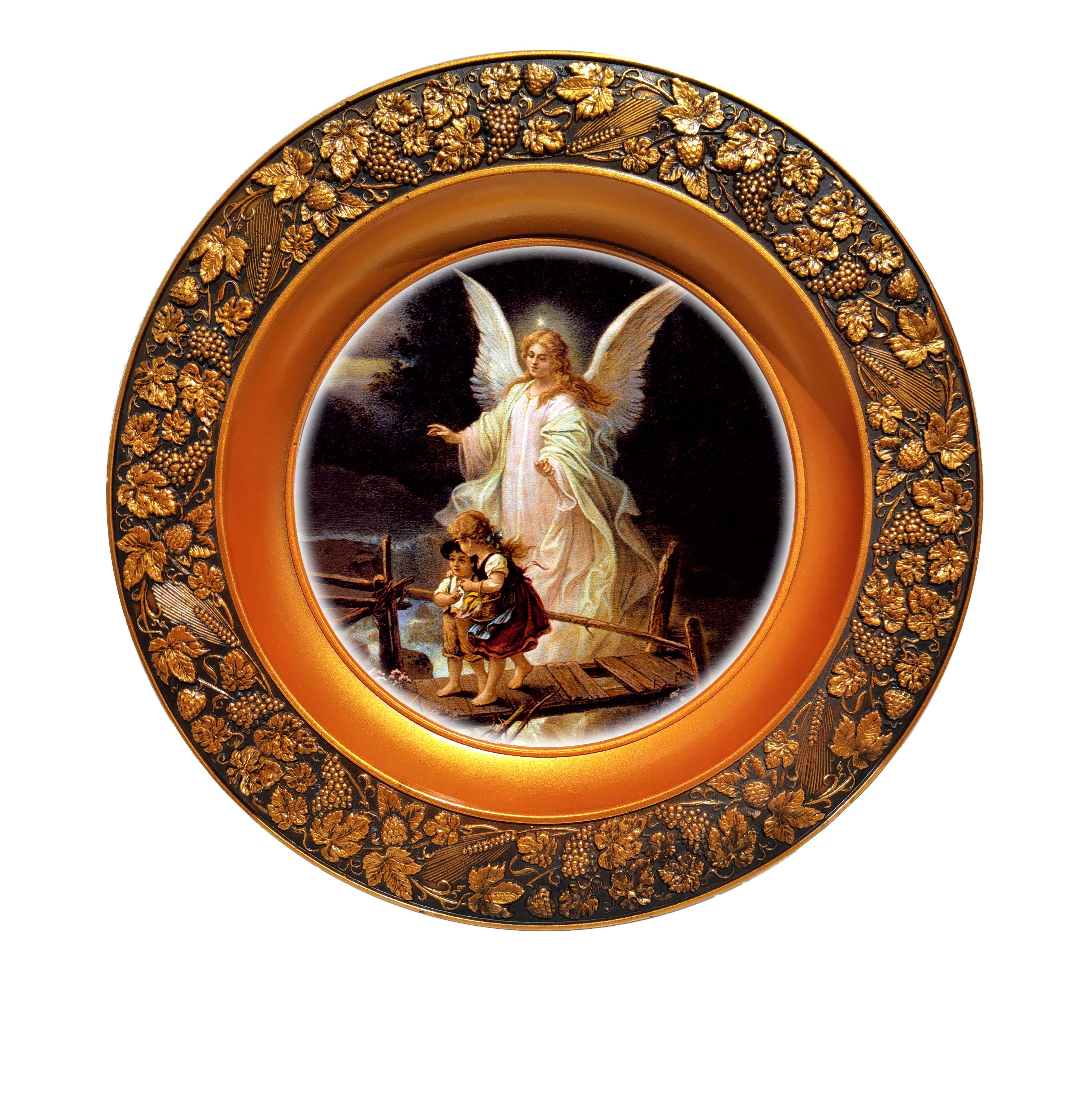 Тарілка декоративна Ангел Охоронець дітей 23 см (18822522)