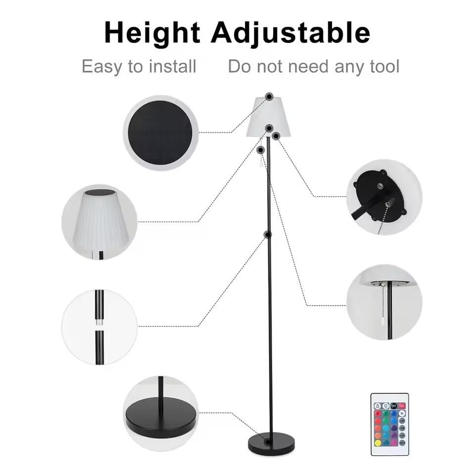 Торшер Bawoo FL24401/BYD-01 с пультом RGB USB-зарядка водонепроницаемая - фото 6 Торшер Bawoo FL24401/BYD-01 с пультом RGB USB-зарядка водонепроницаемая - фото 6