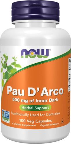 Кора муравьиного дерева NOW Pau D'Arco 500 мг 100 caps (NOW-04725)