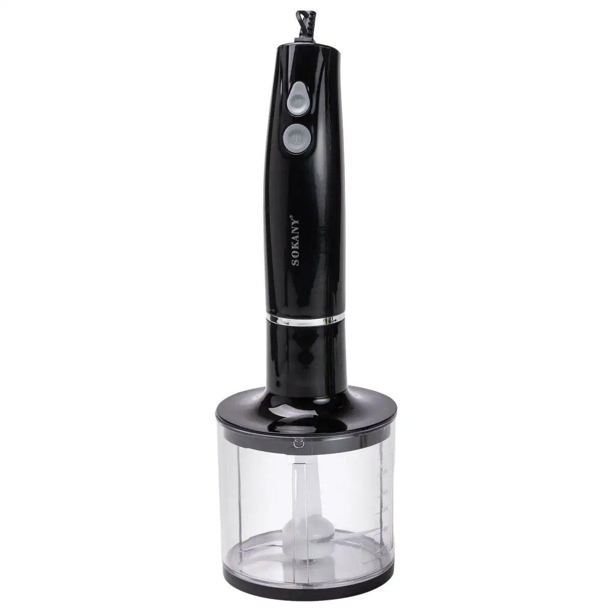 Блендер ручной погружной с насадками Sokany универсальный 4в1 800 Вт (4904)