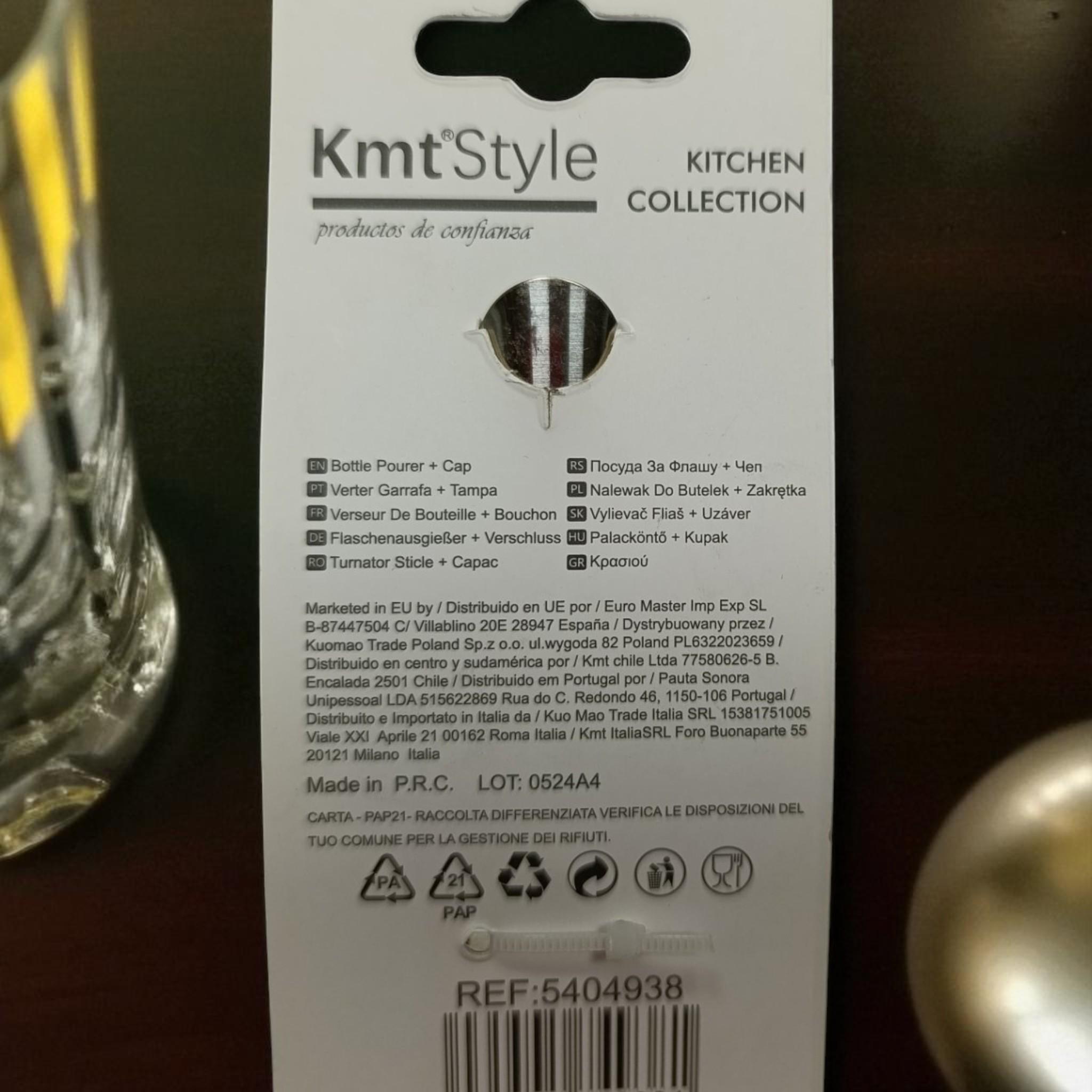 Корок-дозатор для вина Kmt Style 5404938 из нержавеющей стали 8,5 см (5404938) - фото 2 Корок-дозатор для вина Kmt Style 5404938 из нержавеющей стали 8,5 см (5404938) - фото 2