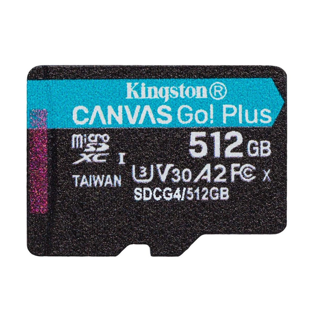 Карта памяти Kingston Canvas Go! Plus 512 Гб microSDXC UHS-1 U3 class 10 A2 V30 R200MB/s W-160MB/s (SDCG4/512GBSP)